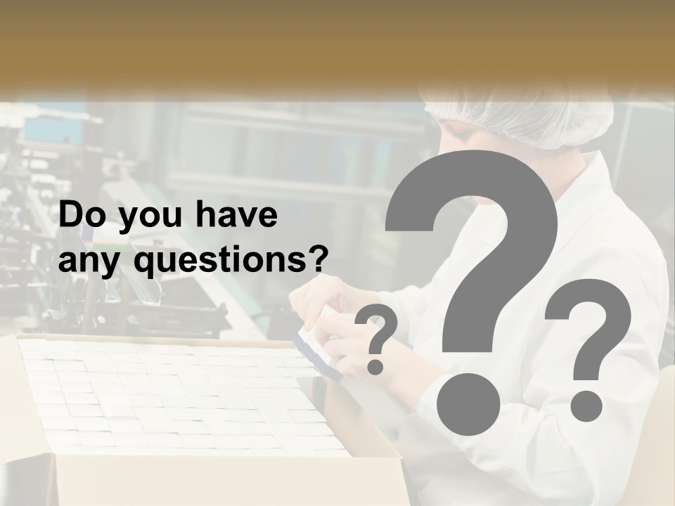 A Woman In A Factory Working On A Machine PowerPoint Template