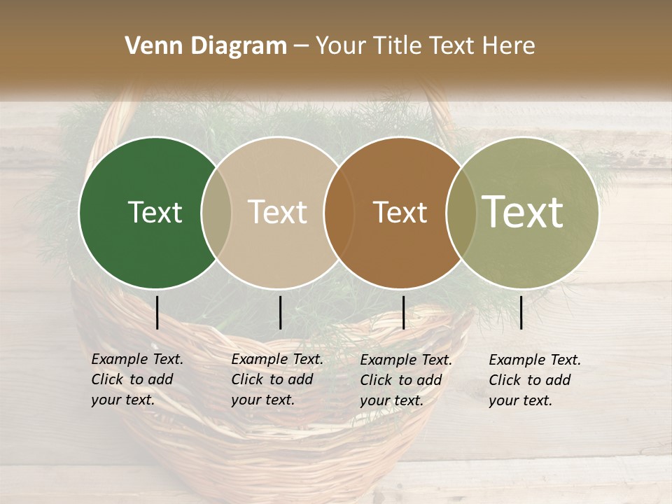 A Basket Filled With Green Grass On Top Of A Wooden Floor PowerPoint Template