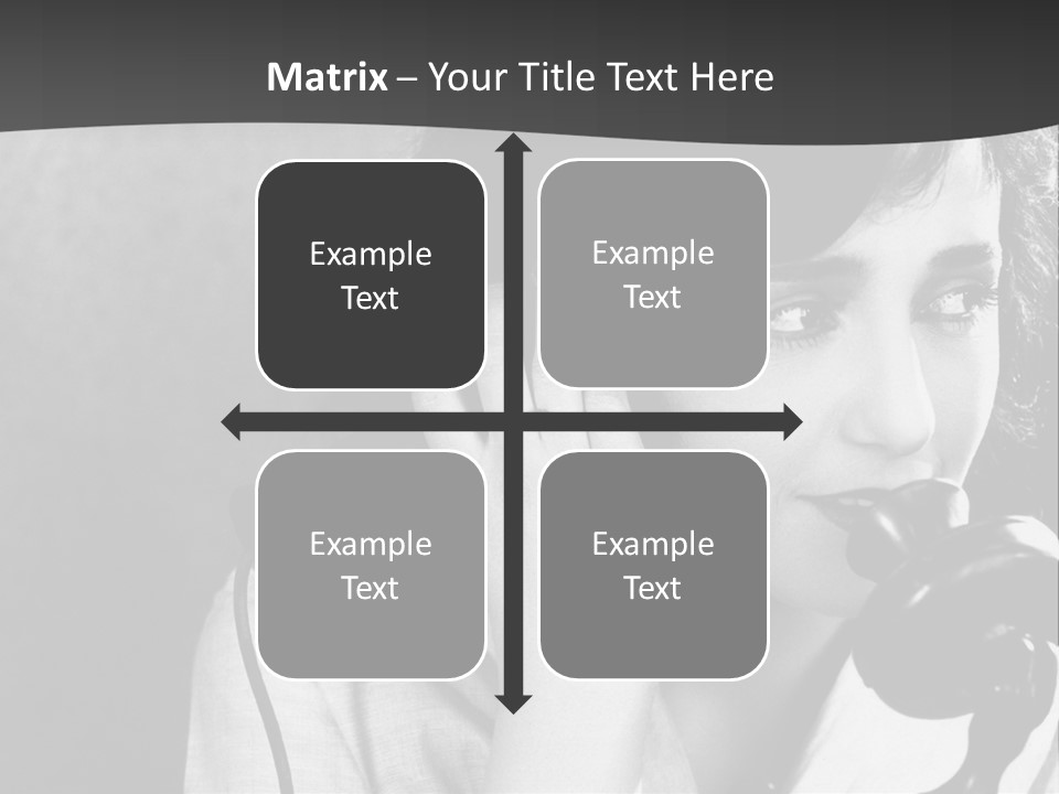 A Woman Talking On A Telephone While Holding Her Hand To Her Ear PowerPoint Template