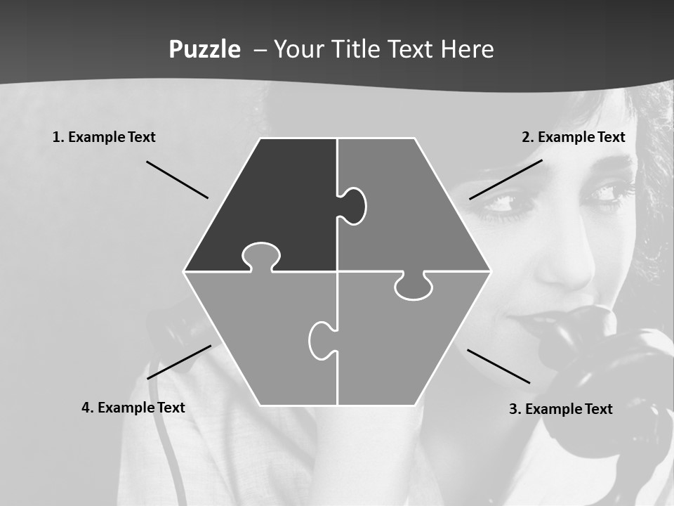 A Woman Talking On A Telephone While Holding Her Hand To Her Ear PowerPoint Template