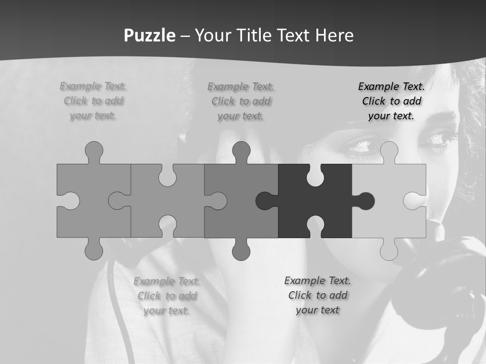 A Woman Talking On A Telephone While Holding Her Hand To Her Ear PowerPoint Template