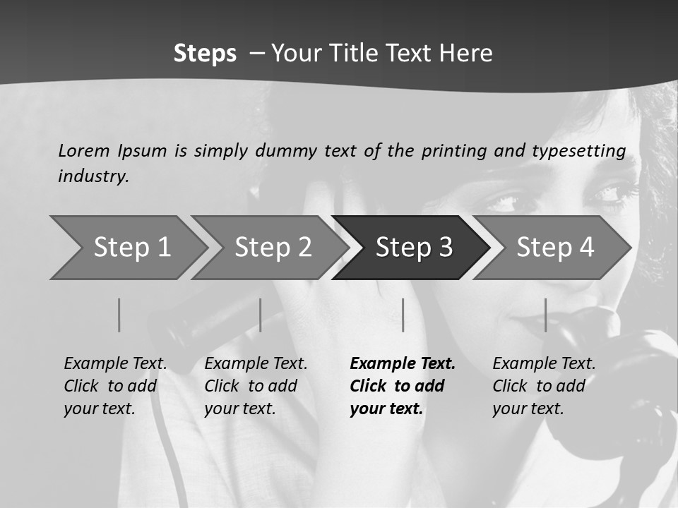 A Woman Talking On A Telephone While Holding Her Hand To Her Ear PowerPoint Template