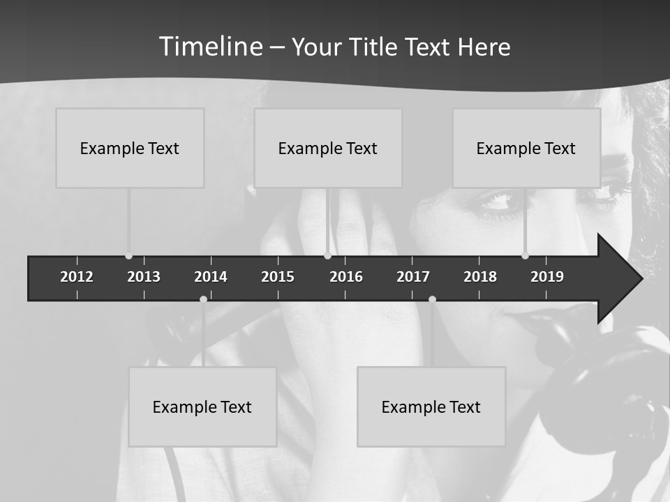 A Woman Talking On A Telephone While Holding Her Hand To Her Ear PowerPoint Template