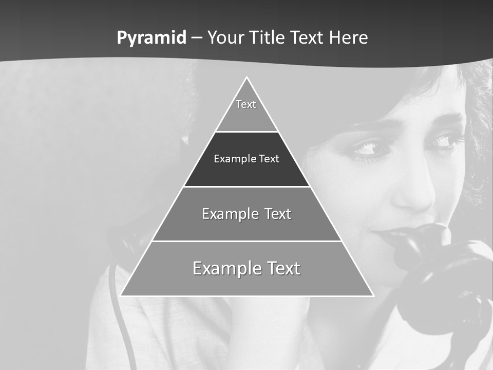 A Woman Talking On A Telephone While Holding Her Hand To Her Ear PowerPoint Template