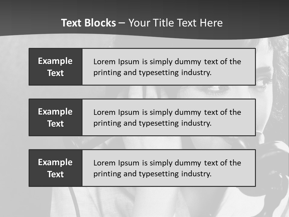 A Woman Talking On A Telephone While Holding Her Hand To Her Ear PowerPoint Template