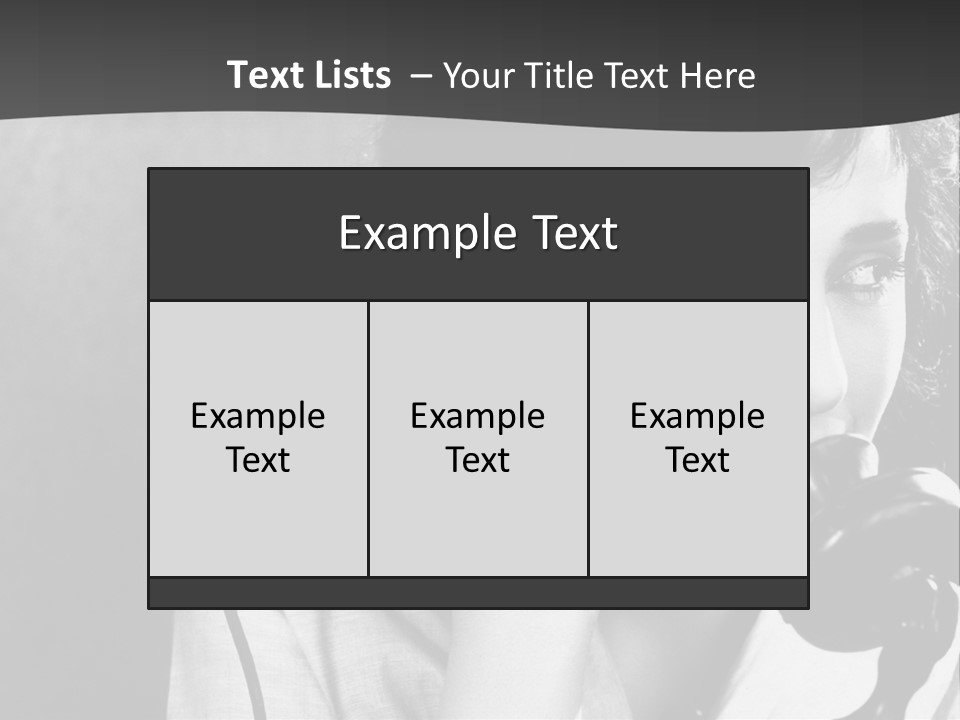 A Woman Talking On A Telephone While Holding Her Hand To Her Ear PowerPoint Template