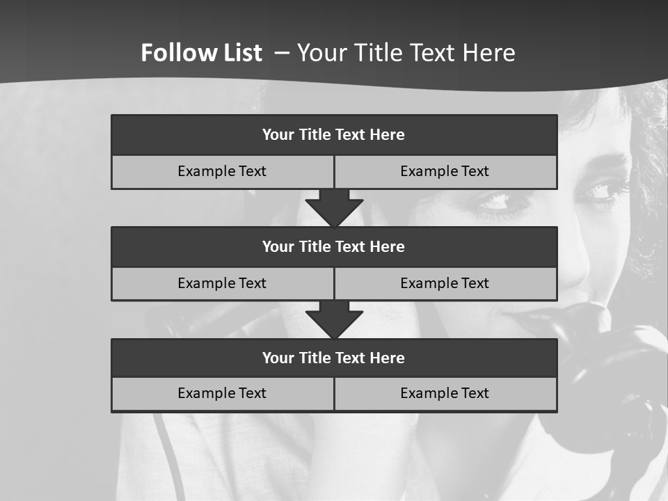 A Woman Talking On A Telephone While Holding Her Hand To Her Ear PowerPoint Template