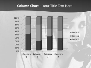 A Woman Talking On A Telephone While Holding Her Hand To Her Ear PowerPoint Template