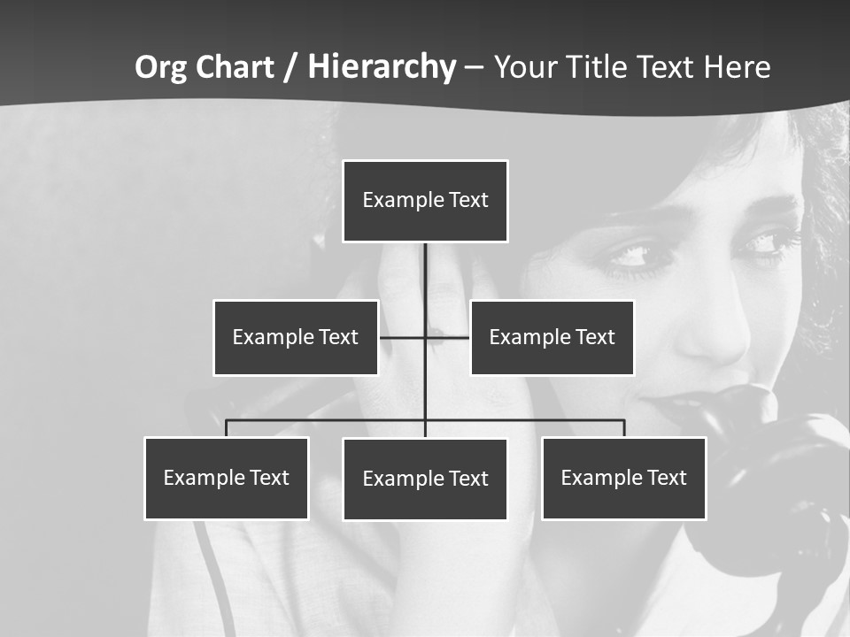 A Woman Talking On A Telephone While Holding Her Hand To Her Ear PowerPoint Template