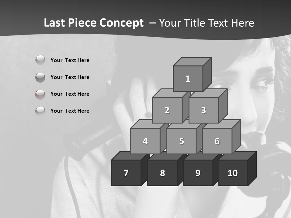 A Woman Talking On A Telephone While Holding Her Hand To Her Ear PowerPoint Template