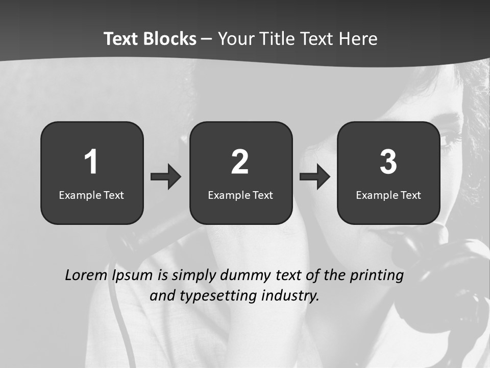 A Woman Talking On A Telephone While Holding Her Hand To Her Ear PowerPoint Template