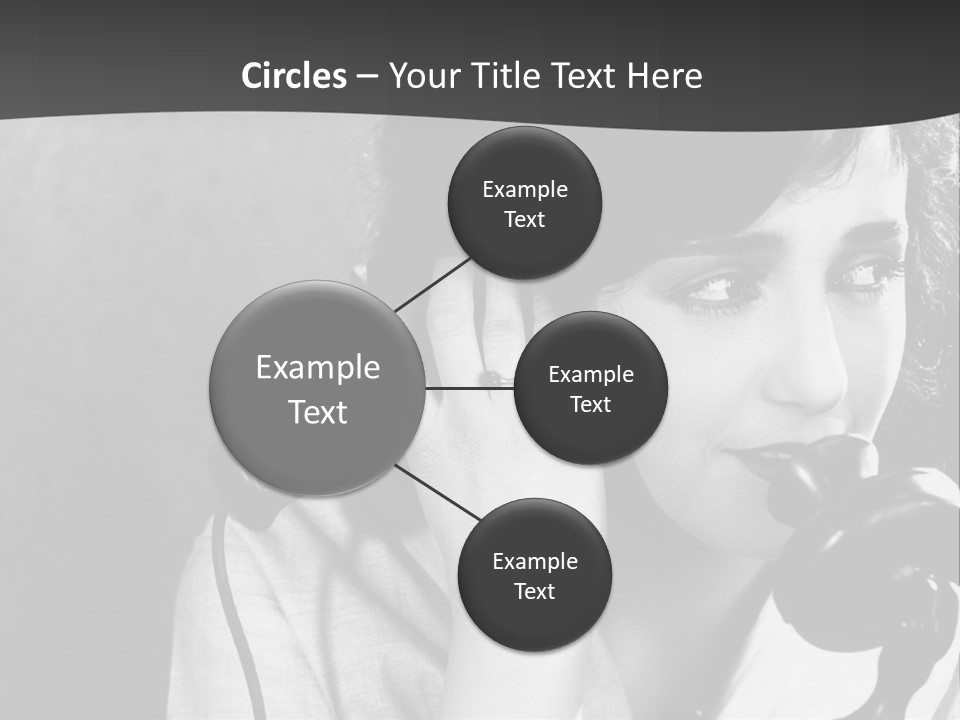 A Woman Talking On A Telephone While Holding Her Hand To Her Ear PowerPoint Template