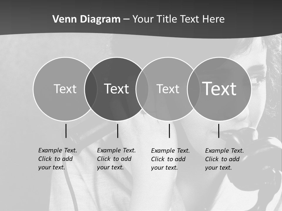 A Woman Talking On A Telephone While Holding Her Hand To Her Ear PowerPoint Template