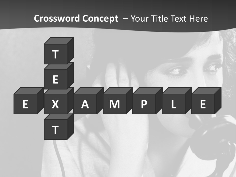 A Woman Talking On A Telephone While Holding Her Hand To Her Ear PowerPoint Template