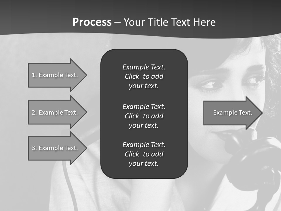 A Woman Talking On A Telephone While Holding Her Hand To Her Ear PowerPoint Template