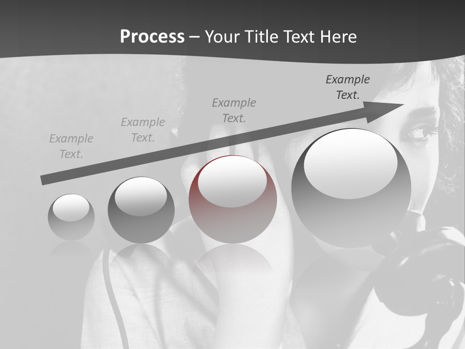 A Woman Talking On A Telephone While Holding Her Hand To Her Ear PowerPoint Template