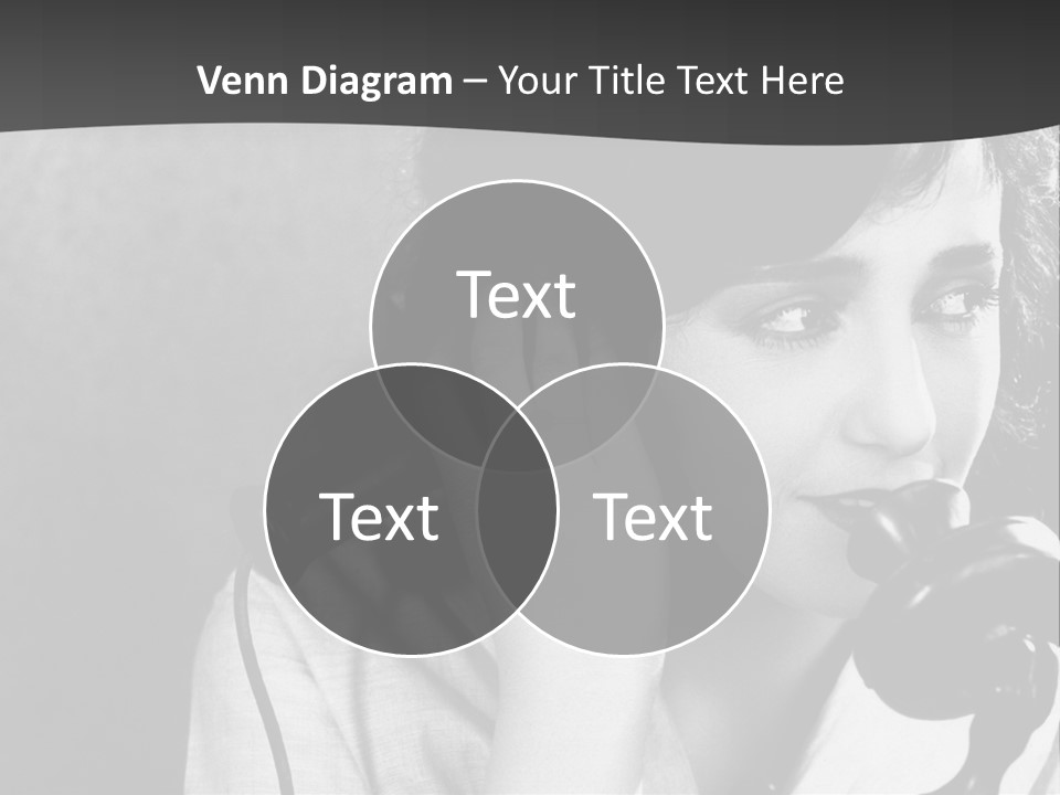 A Woman Talking On A Telephone While Holding Her Hand To Her Ear PowerPoint Template