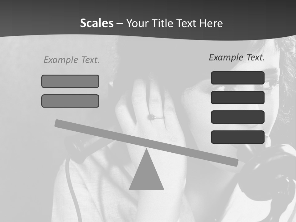 A Woman Talking On A Telephone While Holding Her Hand To Her Ear PowerPoint Template