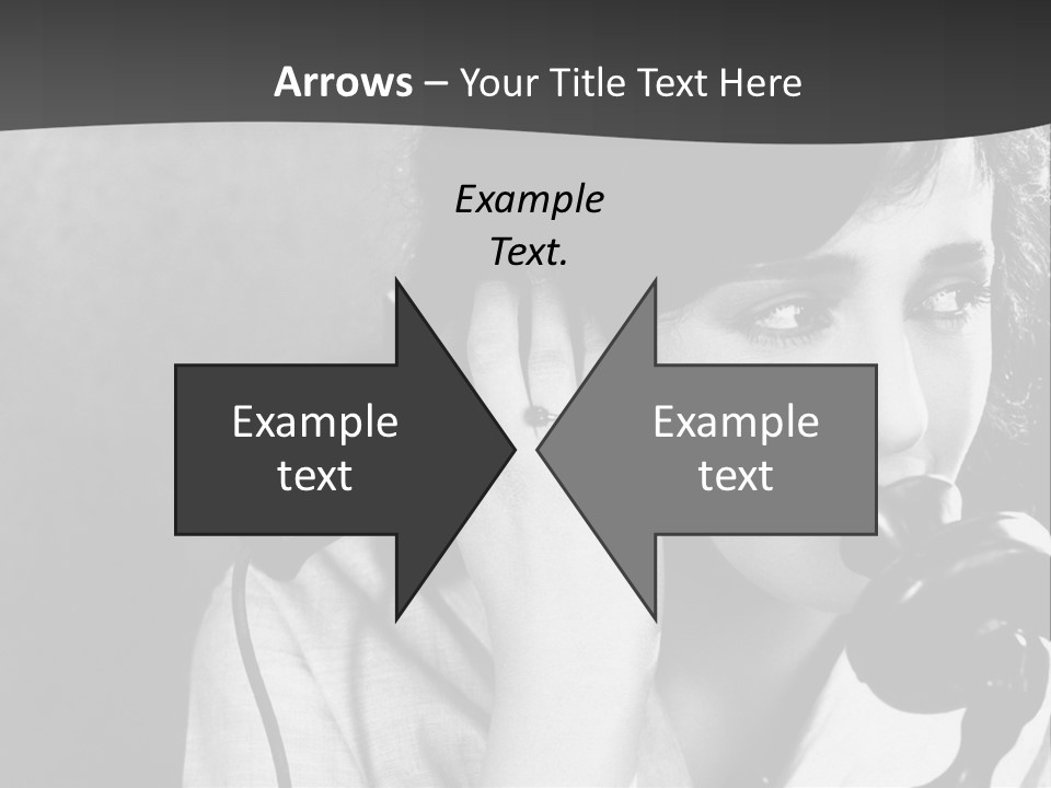 A Woman Talking On A Telephone While Holding Her Hand To Her Ear PowerPoint Template