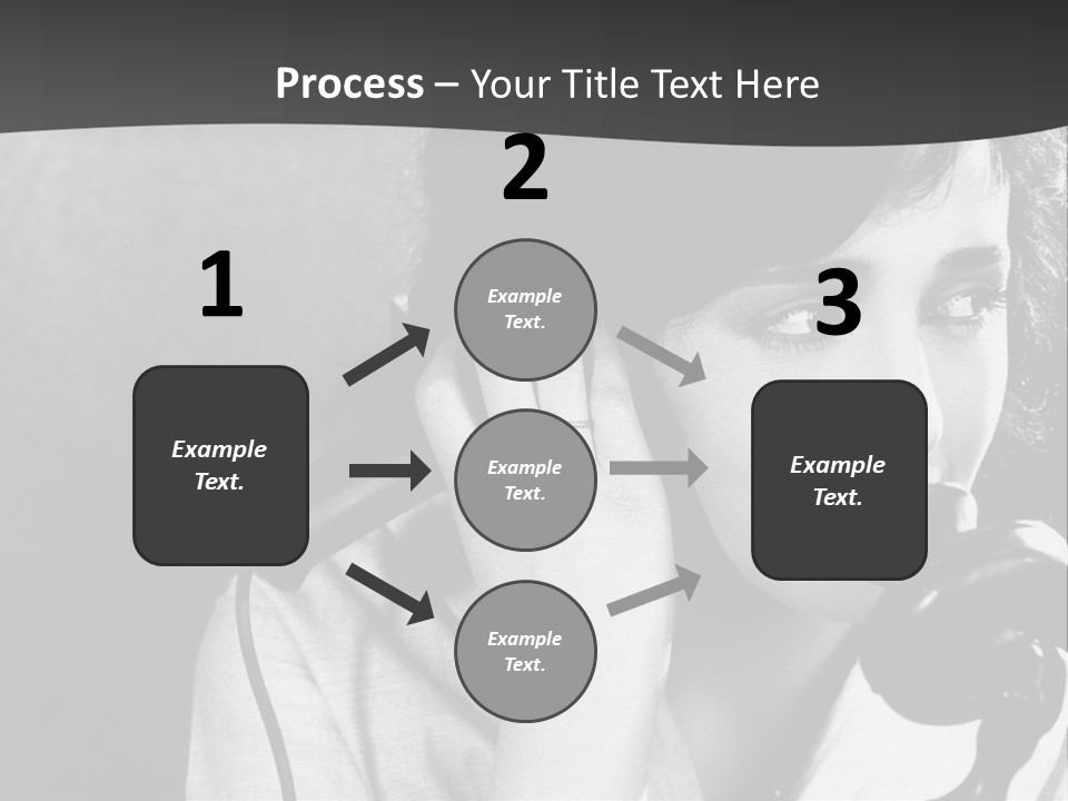 A Woman Talking On A Telephone While Holding Her Hand To Her Ear PowerPoint Template