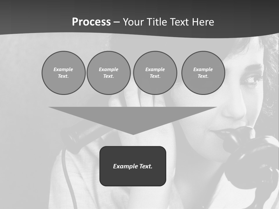 A Woman Talking On A Telephone While Holding Her Hand To Her Ear PowerPoint Template