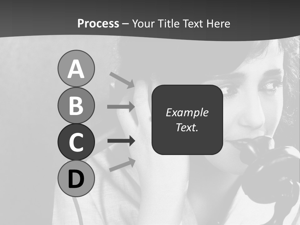 A Woman Talking On A Telephone While Holding Her Hand To Her Ear PowerPoint Template