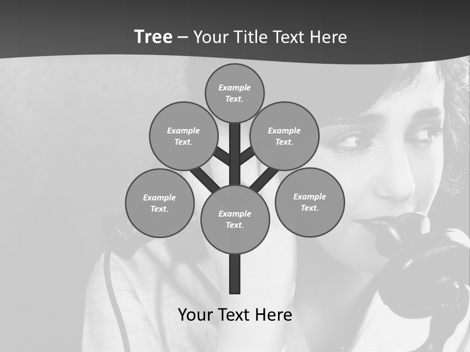 A Woman Talking On A Telephone While Holding Her Hand To Her Ear PowerPoint Template