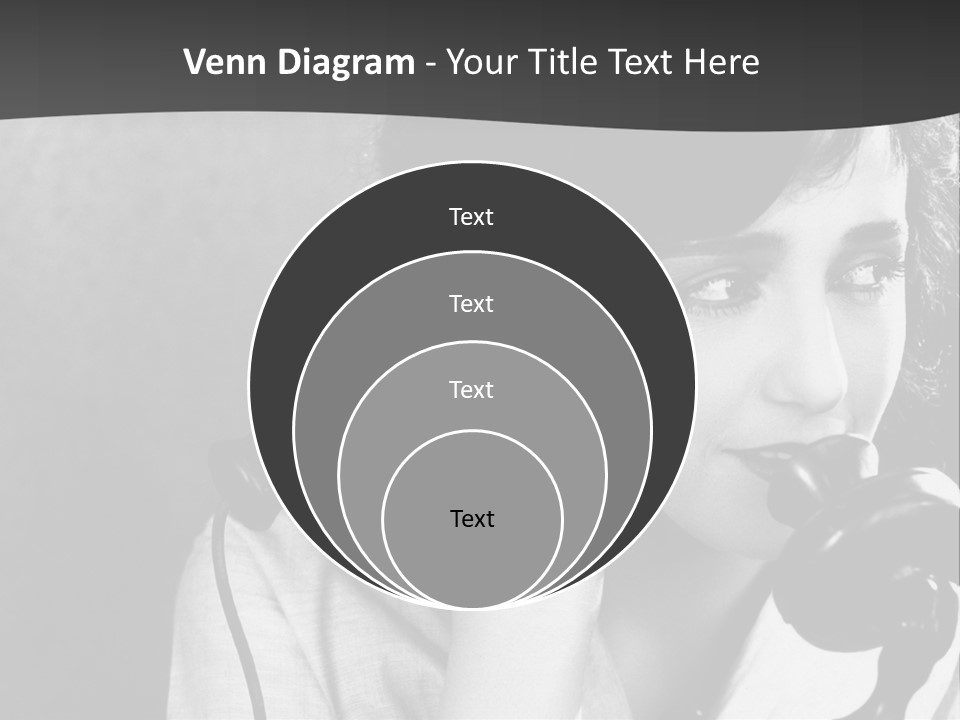 A Woman Talking On A Telephone While Holding Her Hand To Her Ear PowerPoint Template
