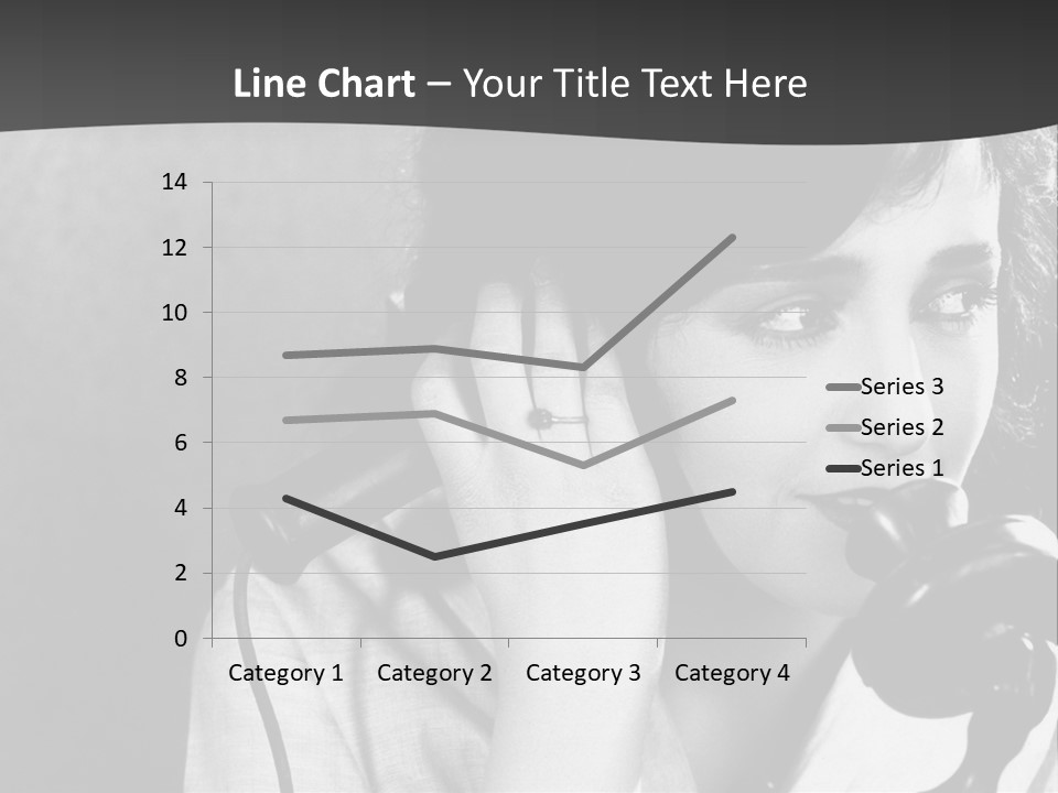 A Woman Talking On A Telephone While Holding Her Hand To Her Ear PowerPoint Template