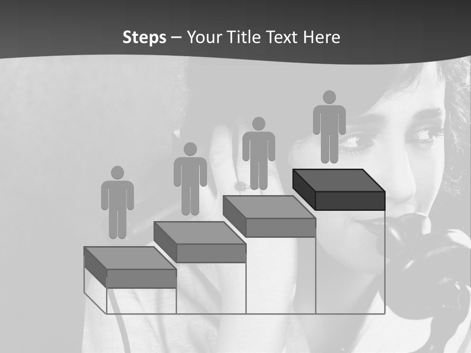 A Woman Talking On A Telephone While Holding Her Hand To Her Ear PowerPoint Template