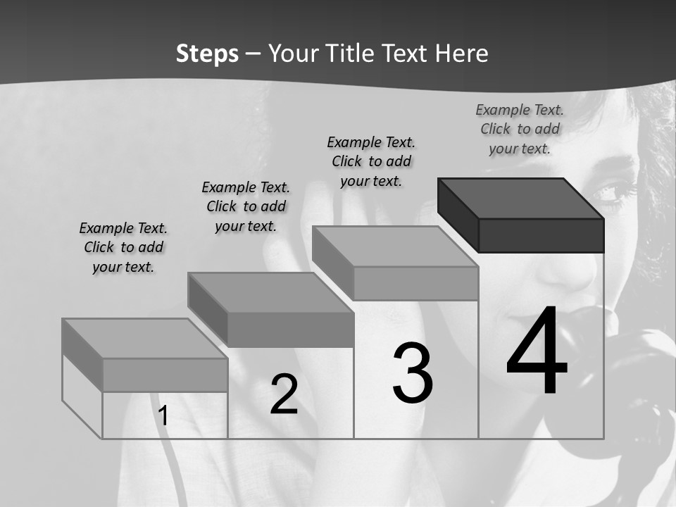 A Woman Talking On A Telephone While Holding Her Hand To Her Ear PowerPoint Template