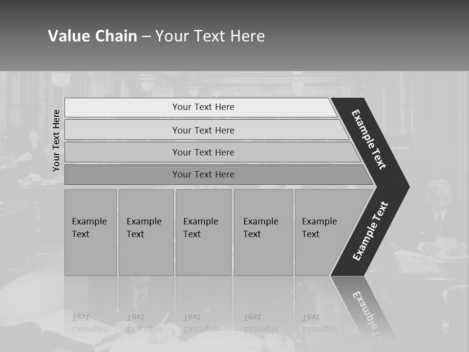 A Group Of People Sitting At Desks In A Room PowerPoint Template