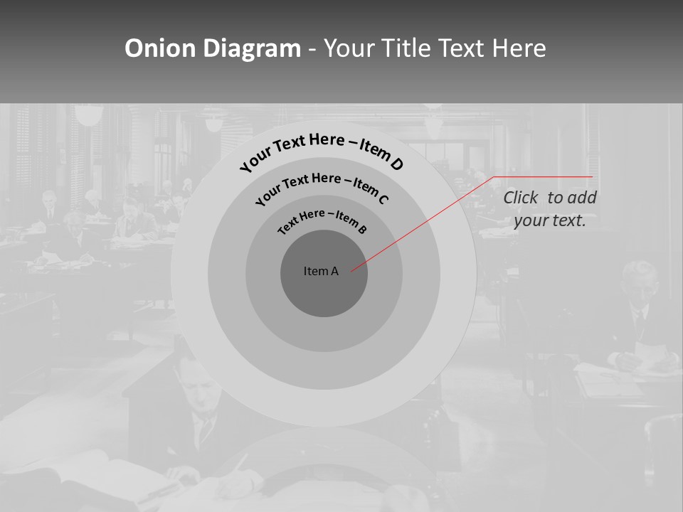A Group Of People Sitting At Desks In A Room PowerPoint Template
