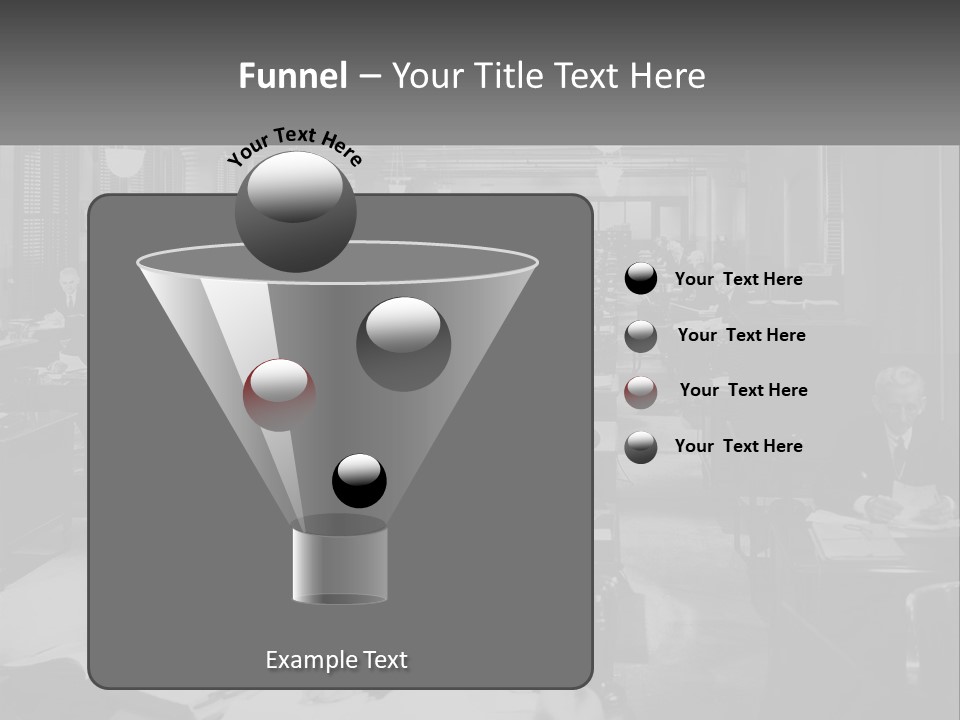 A Group Of People Sitting At Desks In A Room PowerPoint Template