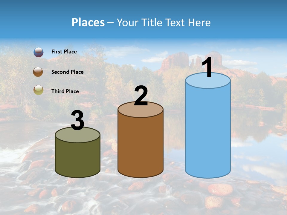 A River With Rocks And Trees In The Background PowerPoint Template