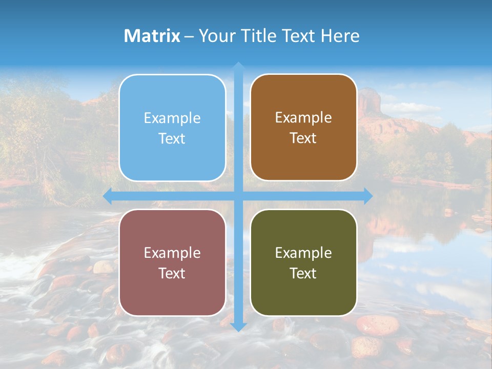 A River With Rocks And Trees In The Background PowerPoint Template