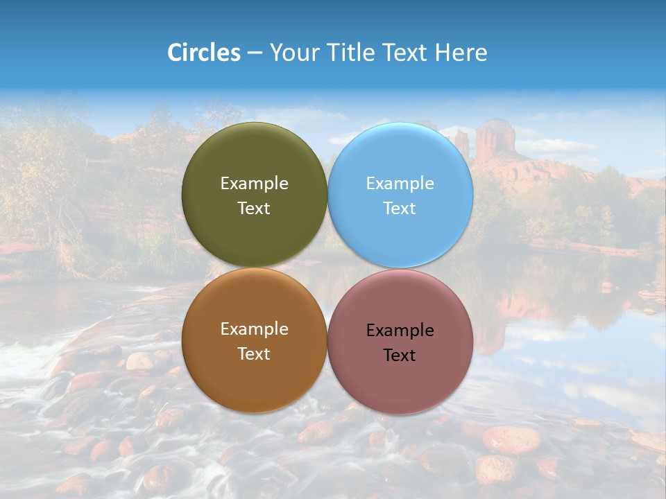 A River With Rocks And Trees In The Background PowerPoint Template