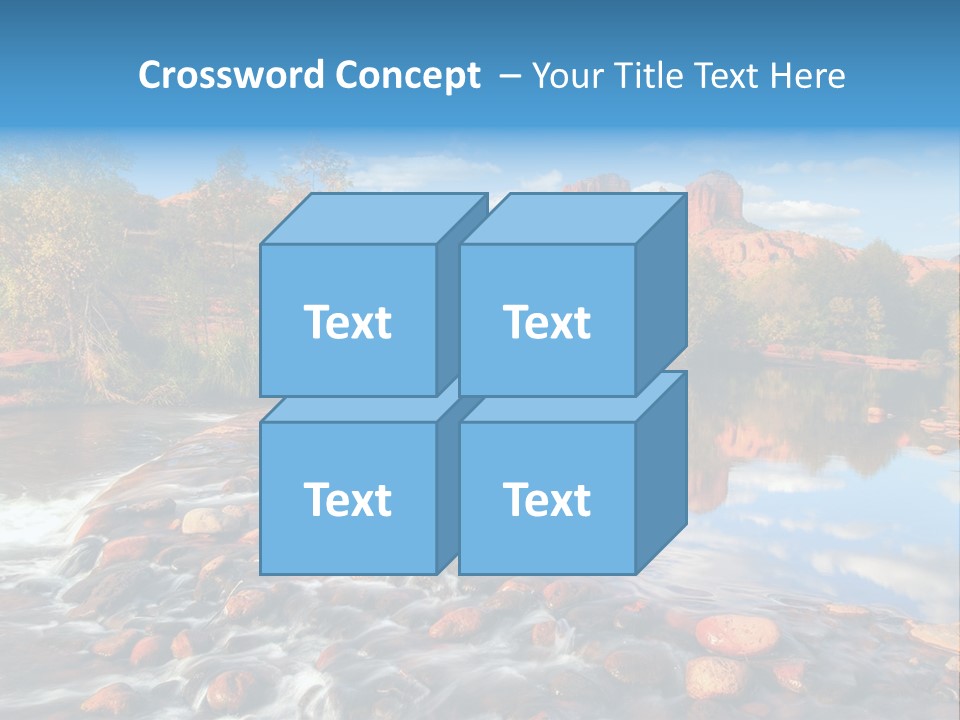 A River With Rocks And Trees In The Background PowerPoint Template