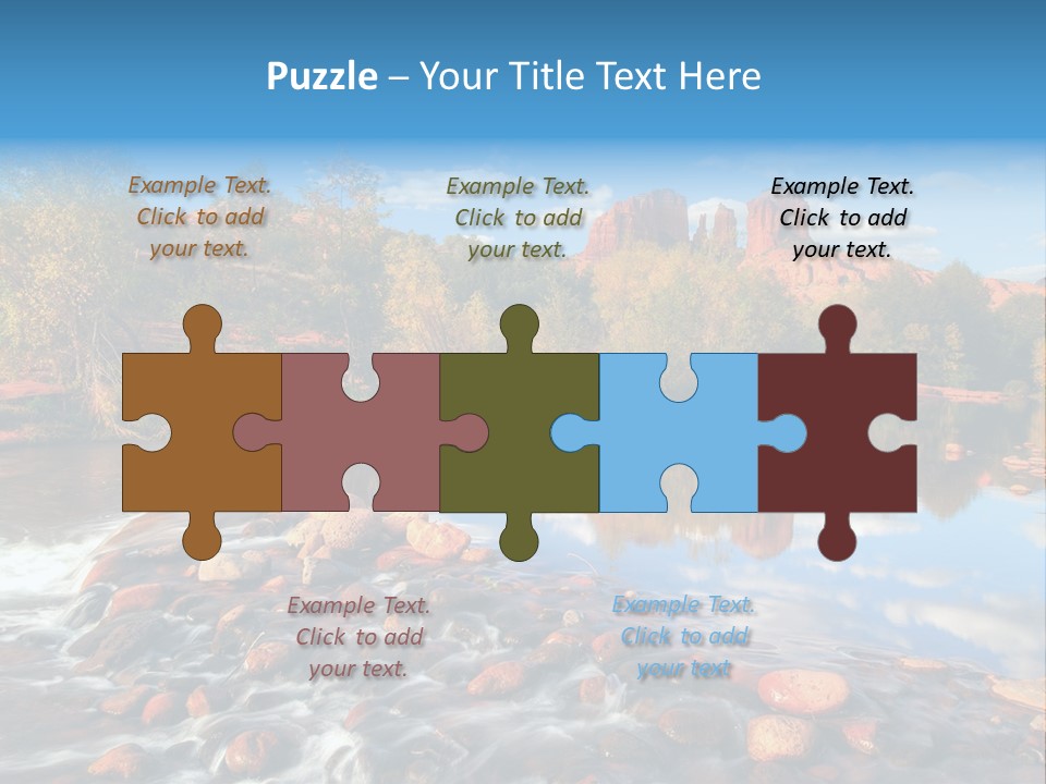 A River With Rocks And Trees In The Background PowerPoint Template