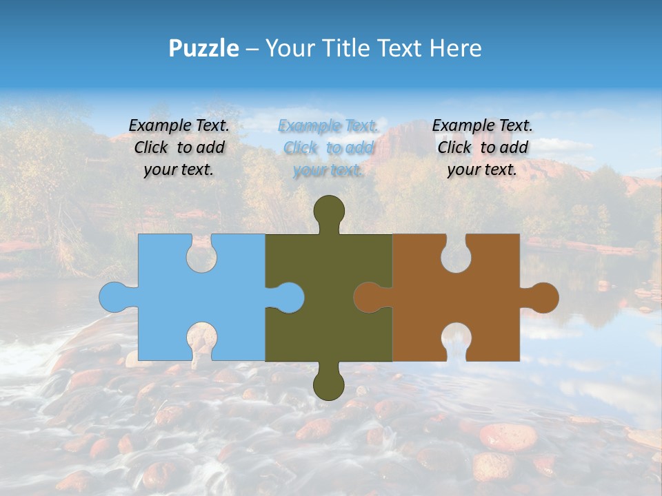 A River With Rocks And Trees In The Background PowerPoint Template