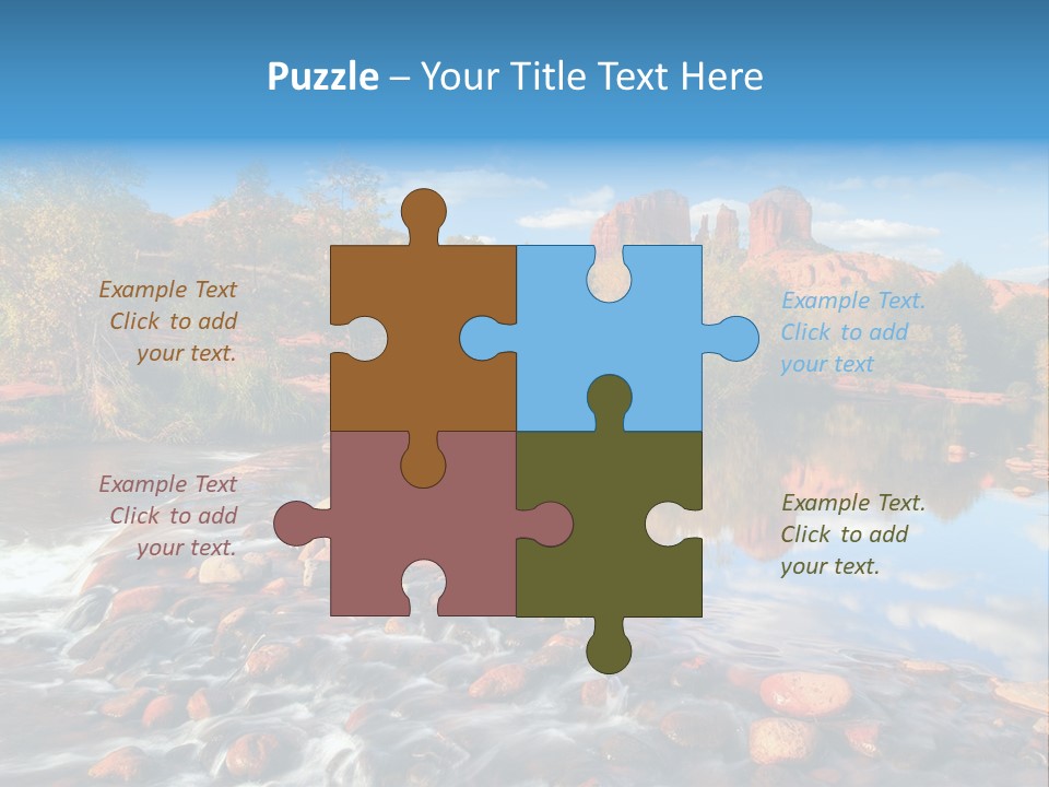 A River With Rocks And Trees In The Background PowerPoint Template