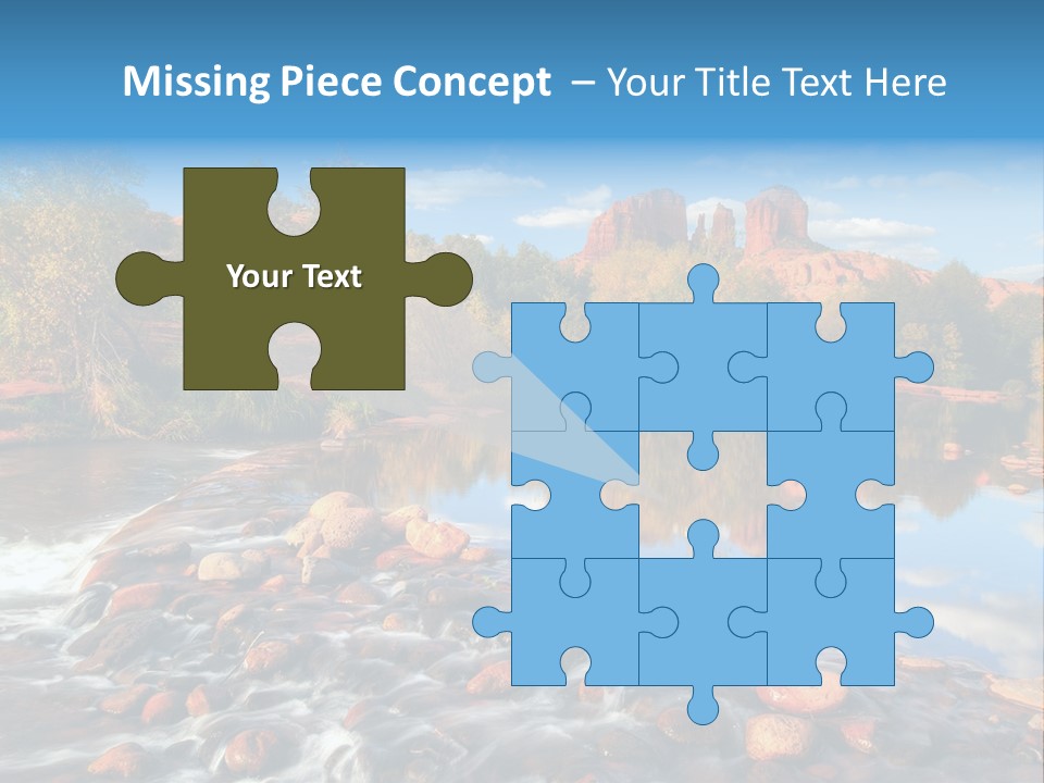 A River With Rocks And Trees In The Background PowerPoint Template