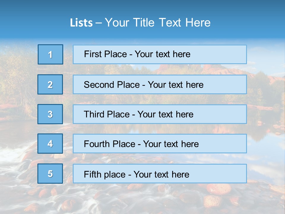 A River With Rocks And Trees In The Background PowerPoint Template
