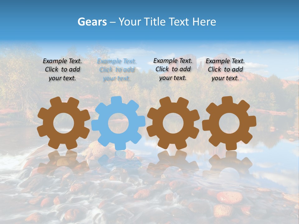 A River With Rocks And Trees In The Background PowerPoint Template