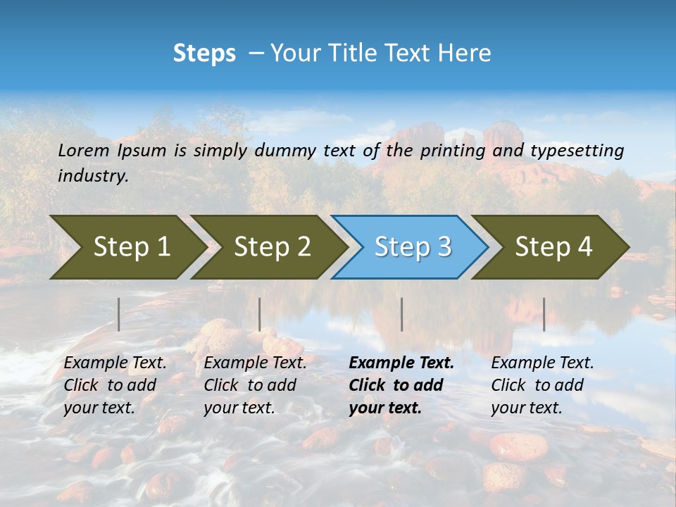 A River With Rocks And Trees In The Background PowerPoint Template