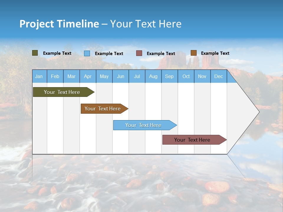 A River With Rocks And Trees In The Background PowerPoint Template