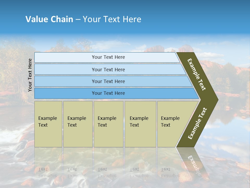 A River With Rocks And Trees In The Background PowerPoint Template