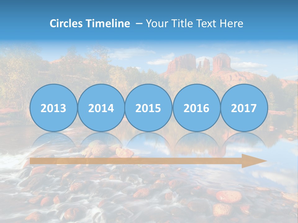 A River With Rocks And Trees In The Background PowerPoint Template