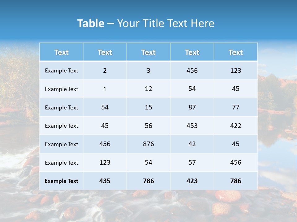 A River With Rocks And Trees In The Background PowerPoint Template