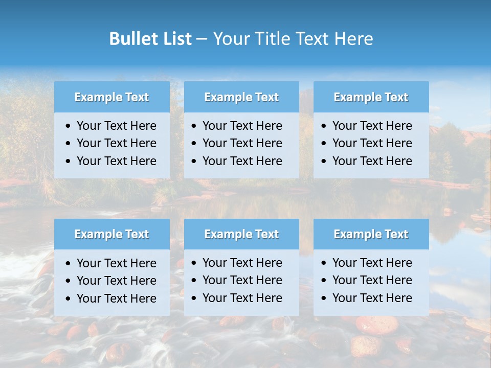 A River With Rocks And Trees In The Background PowerPoint Template